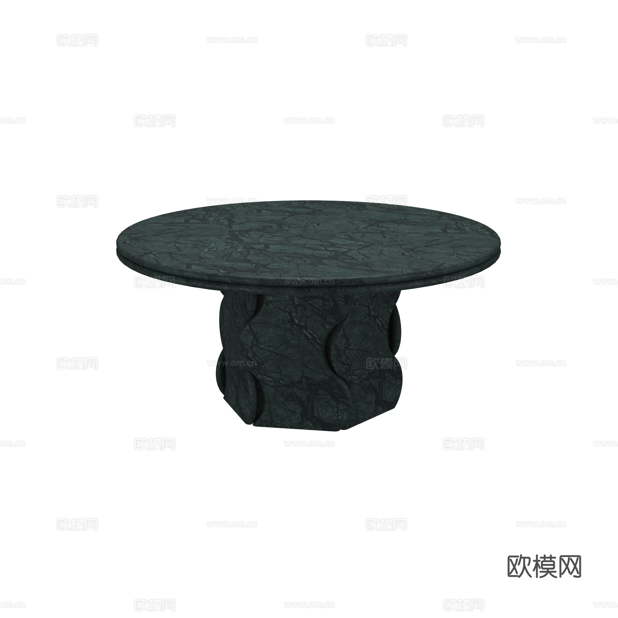 得闲 粼粼圆茶几 茶几3d模型