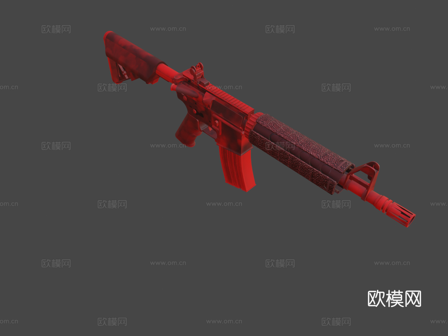M4A4-深红酒色3d模型