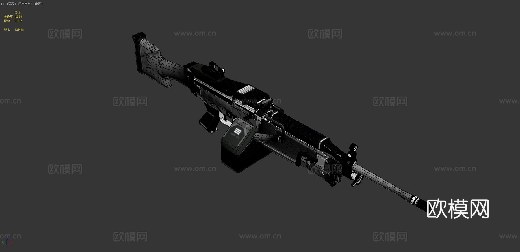 M249-黑领带3d模型