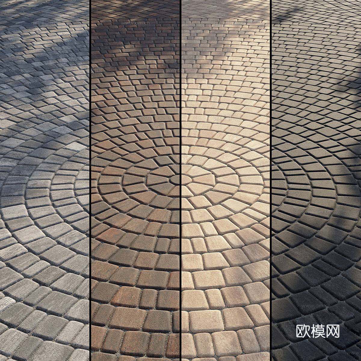 园路铺装3d模型