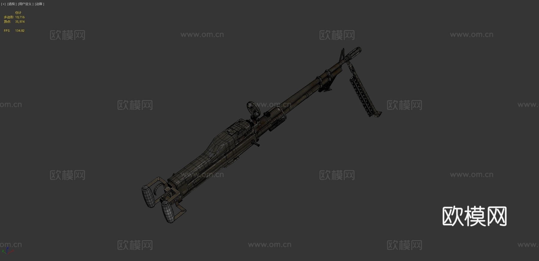 M60D通用机枪3d模型