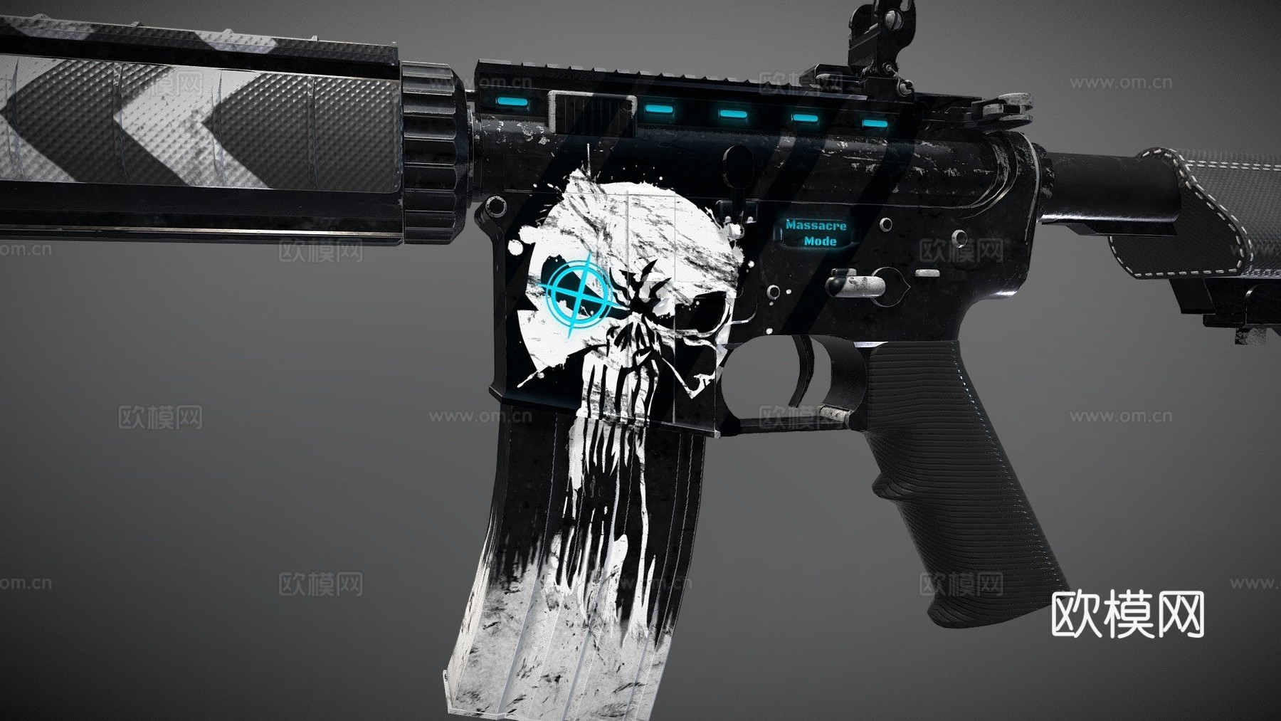 M4A4-屠杀模式3d模型