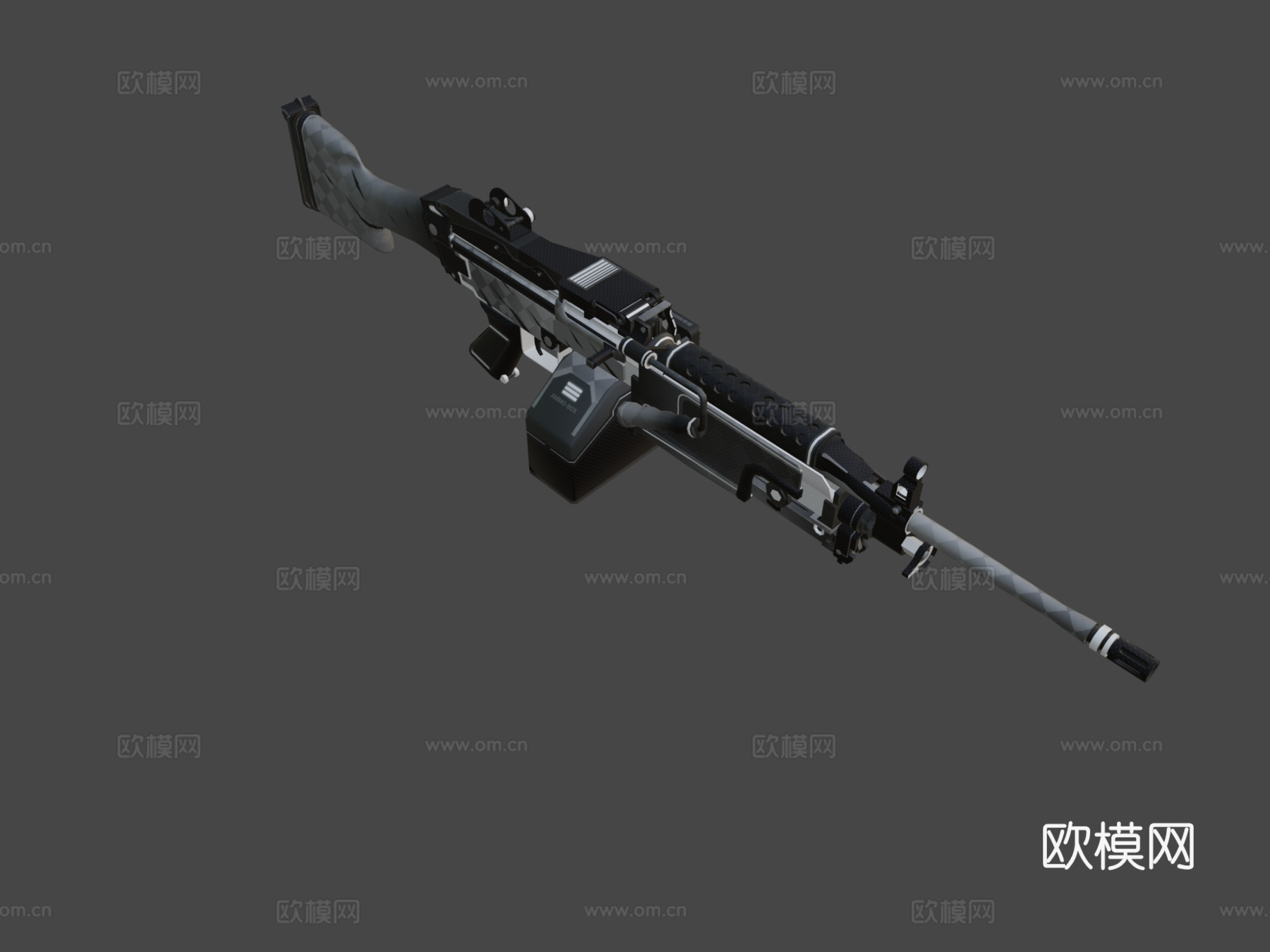 M249-黑领带3d模型