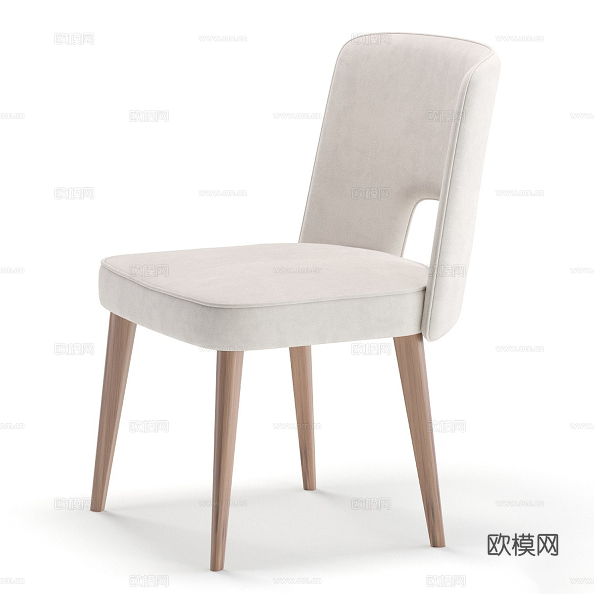 现代北欧布艺餐椅3d模型