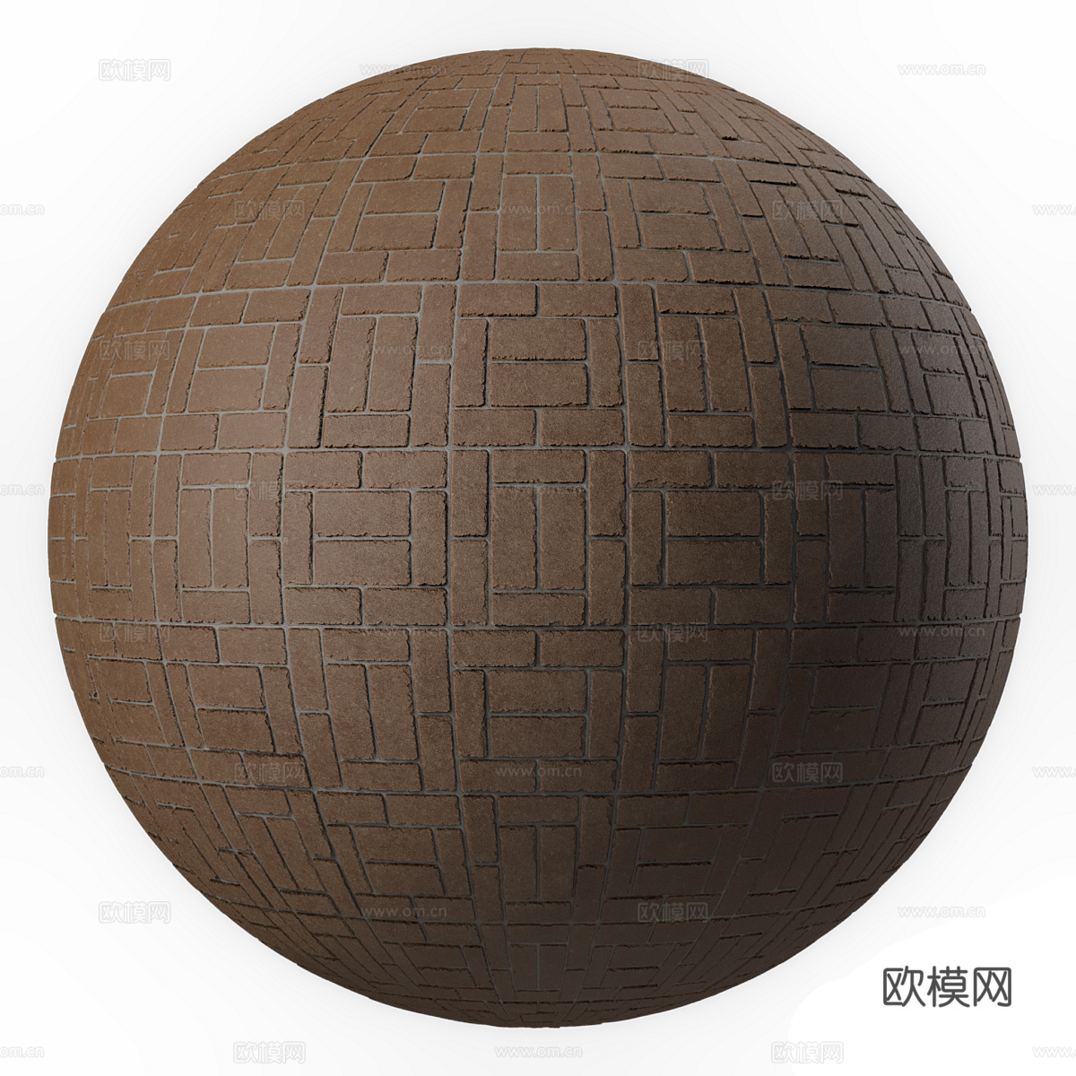新中式红砖墙材质3d模型