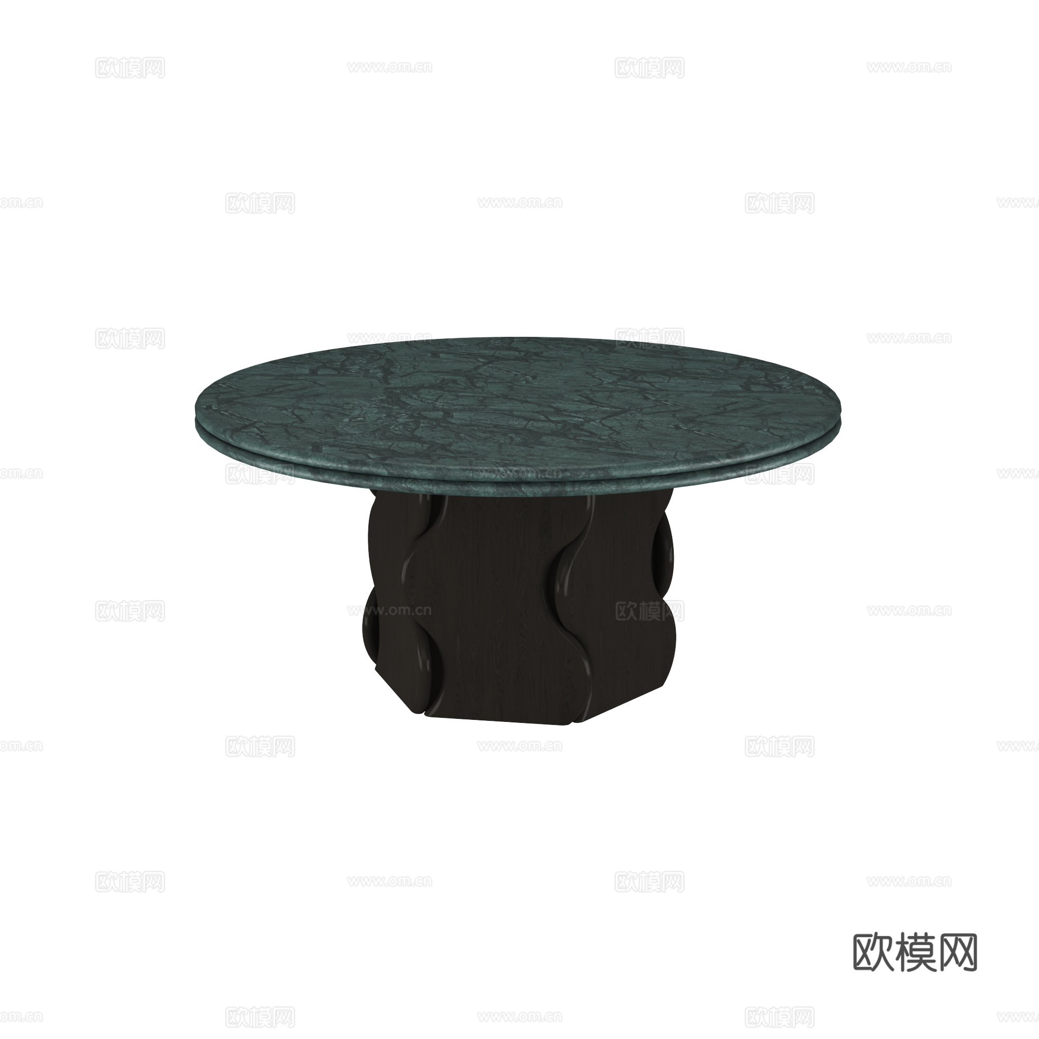 得闲 粼粼圆茶几 茶几3d模型
