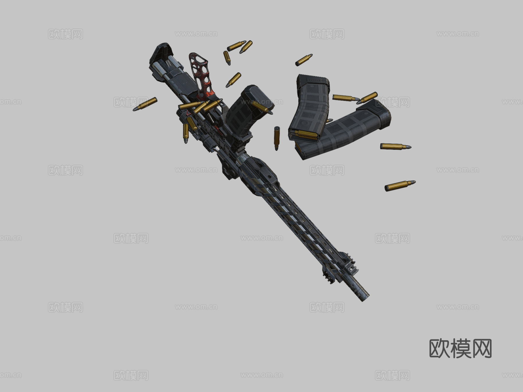 AR-15 F1坏蛋版3d模型