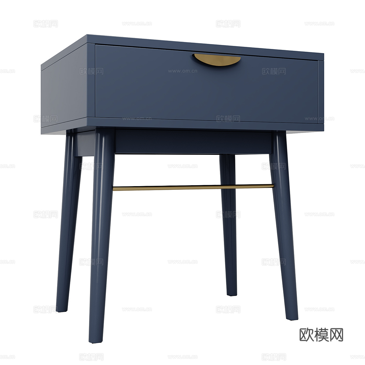 新中式轻奢床头柜3d模型