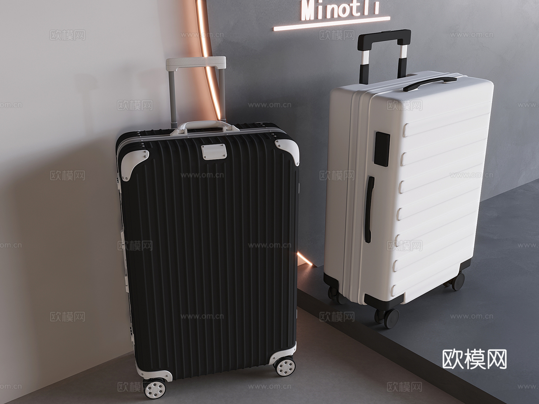 行李箱拉杆旅行箱3d模型
