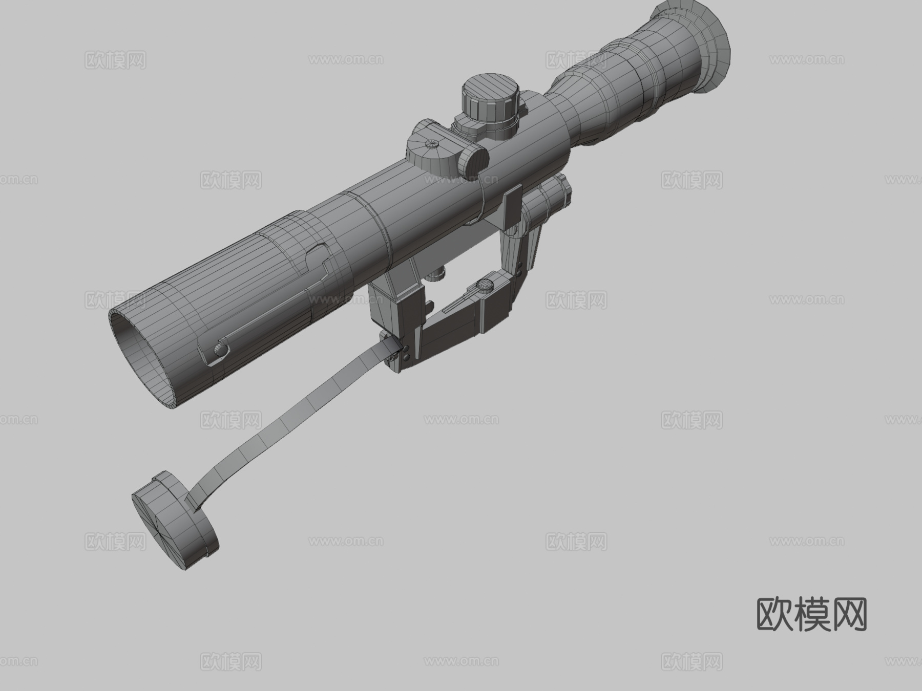 德拉古诺夫瞄准镜3d模型
