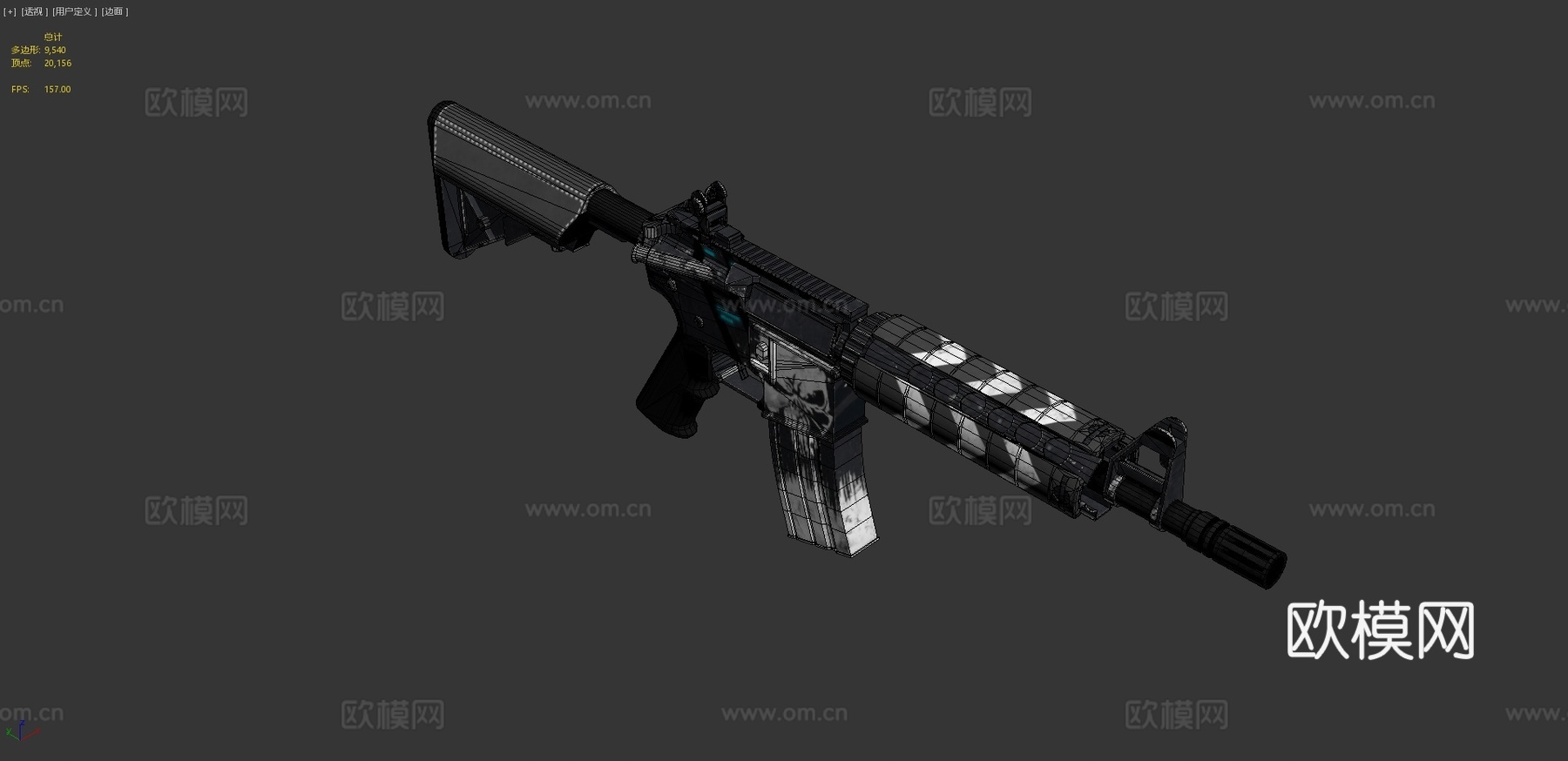 M4A4-屠杀模式3d模型