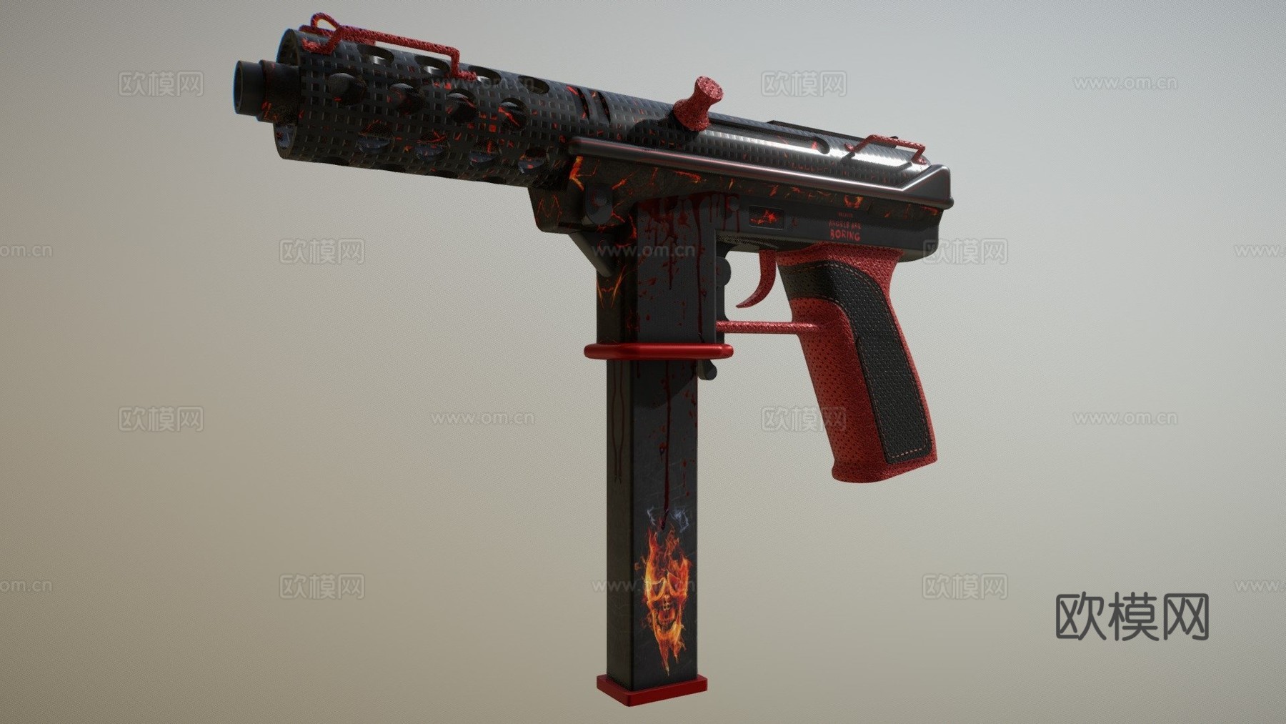 TEC9-火山烈焰3d模型