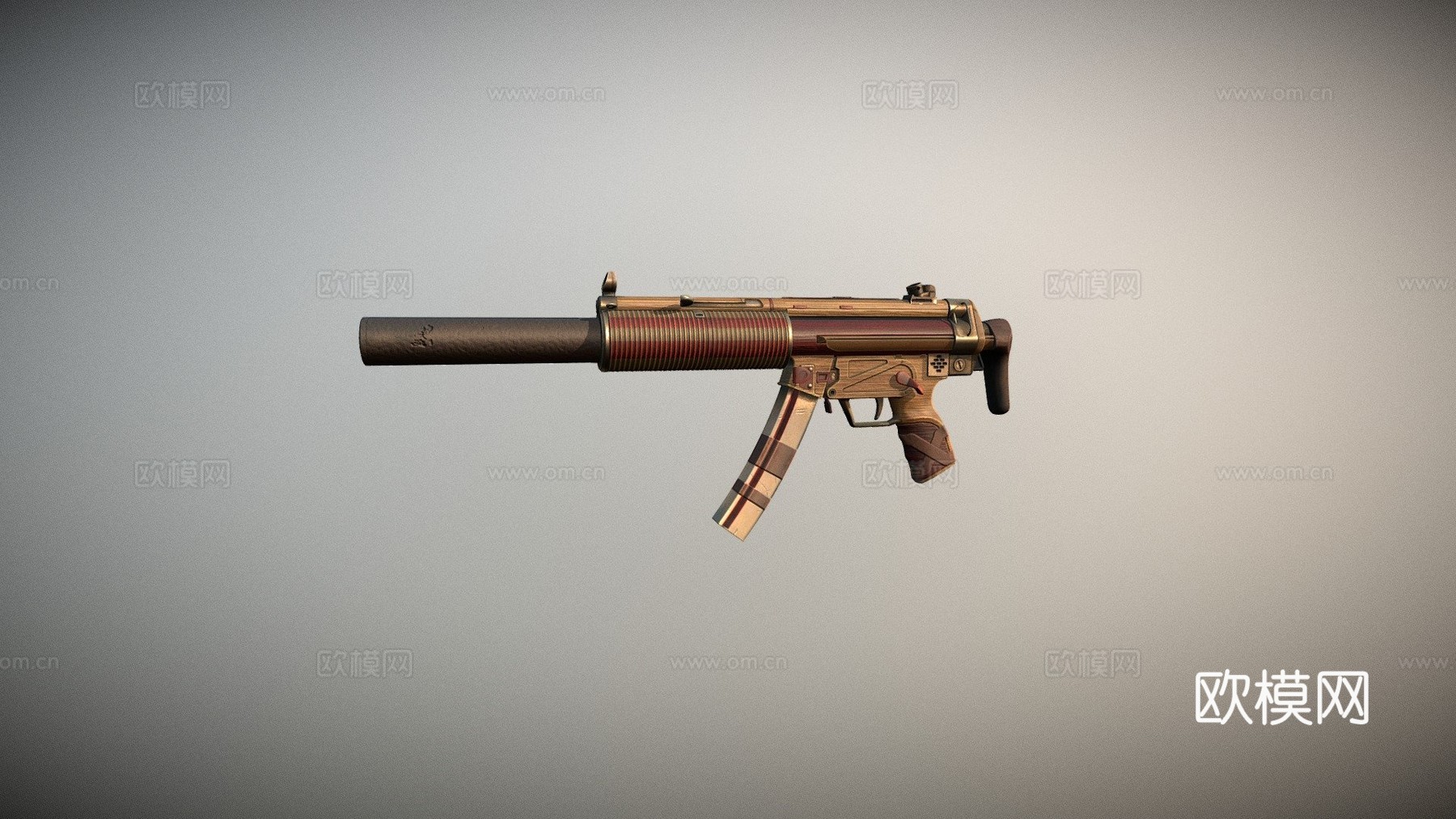 反恐精英全球攻势MP5SD3d模型