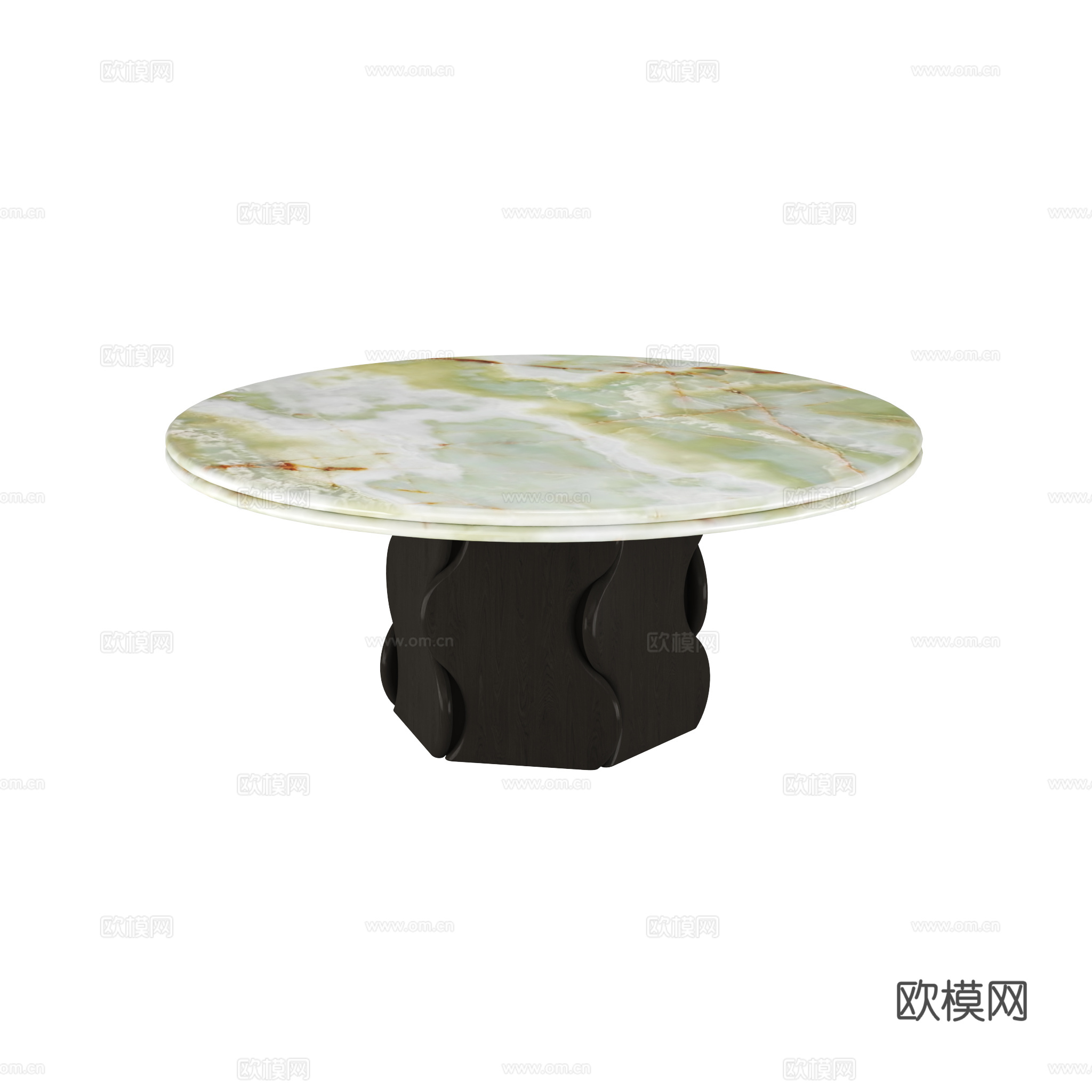 得闲 粼粼圆茶几 茶几3d模型