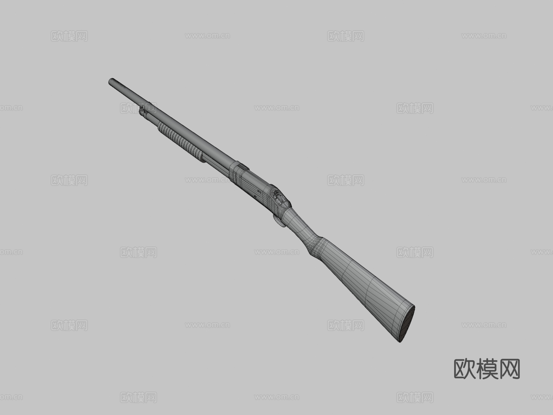 防暴霰弹枪3d模型