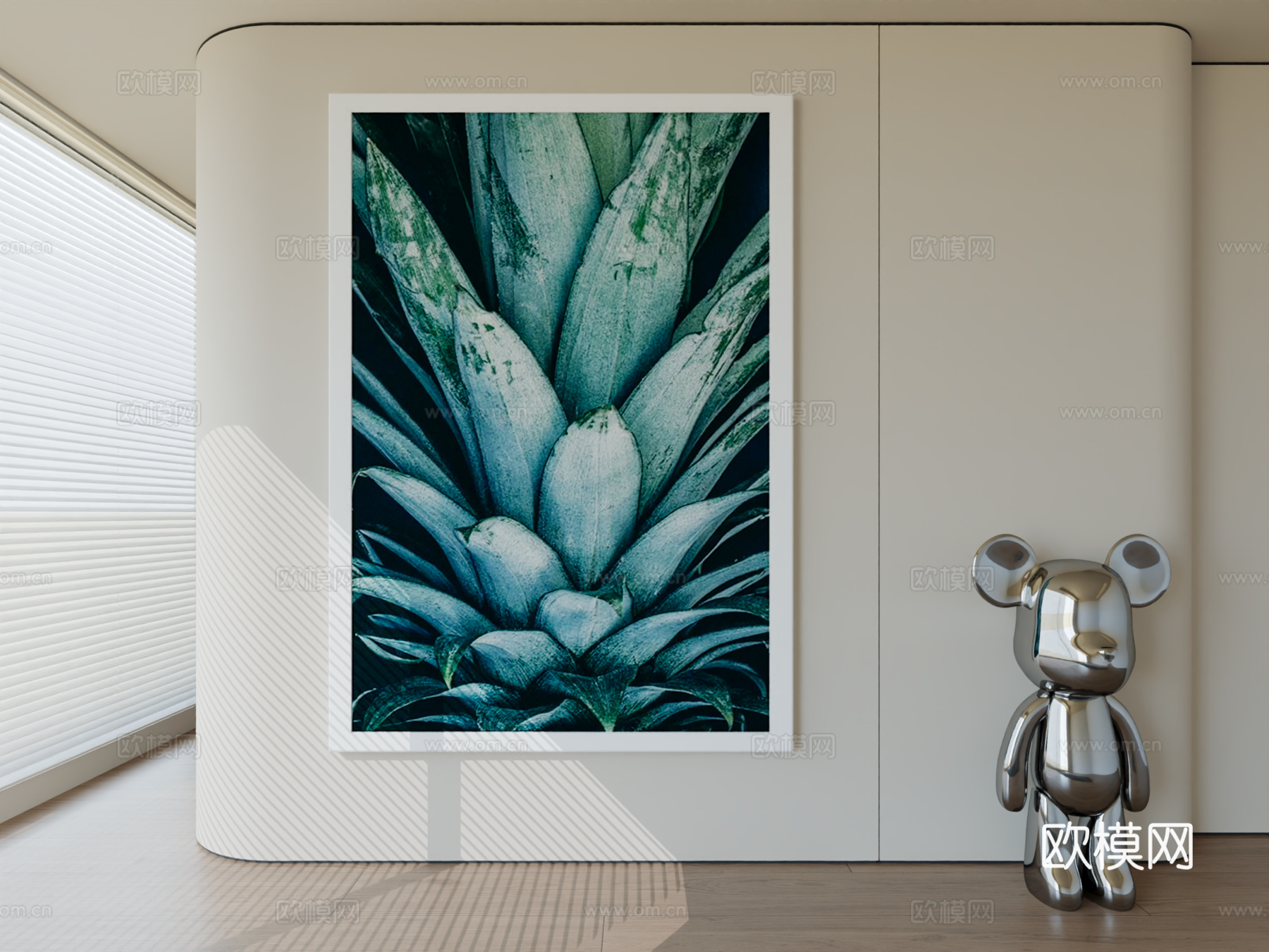 现代极简挂画抽象艺术挂画3d模型