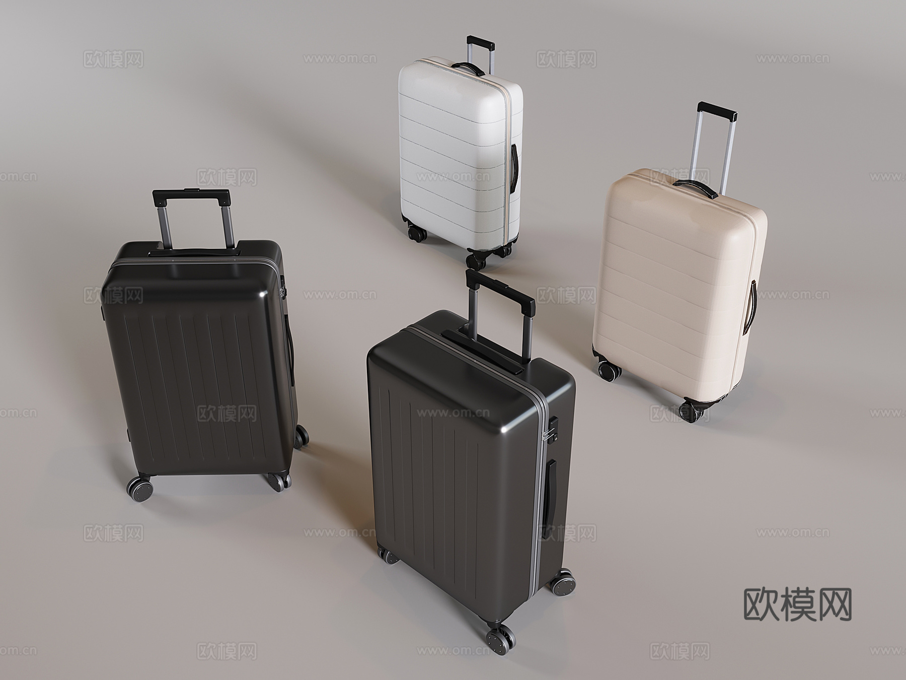 行李箱拉杆旅行箱3d模型