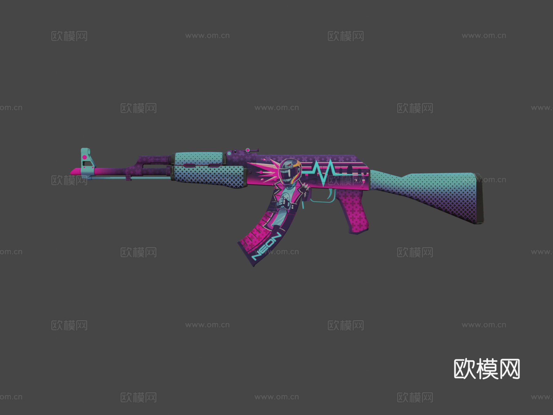 AK47-霓虹骑手3d模型