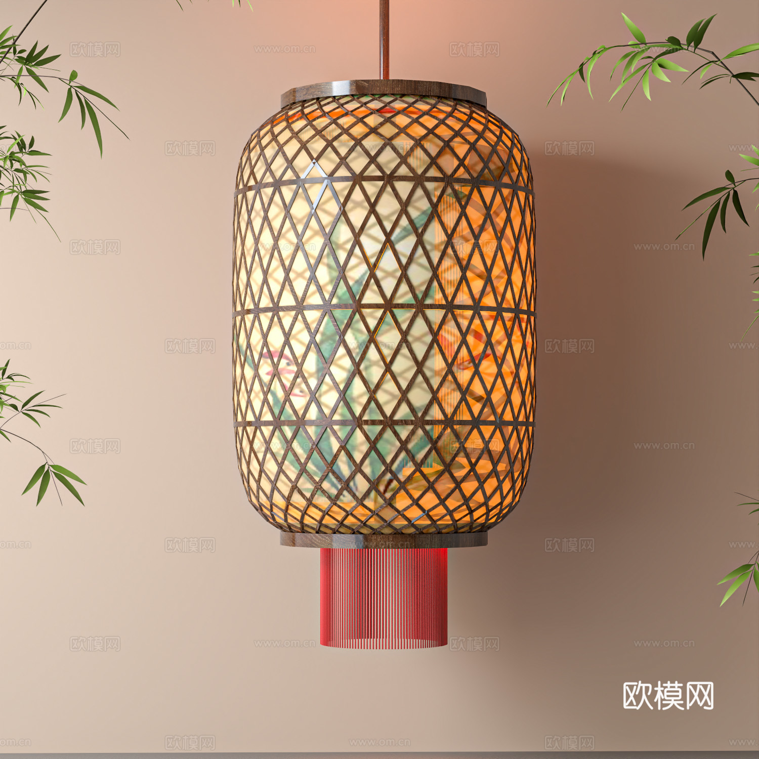 新中式灯笼su模型