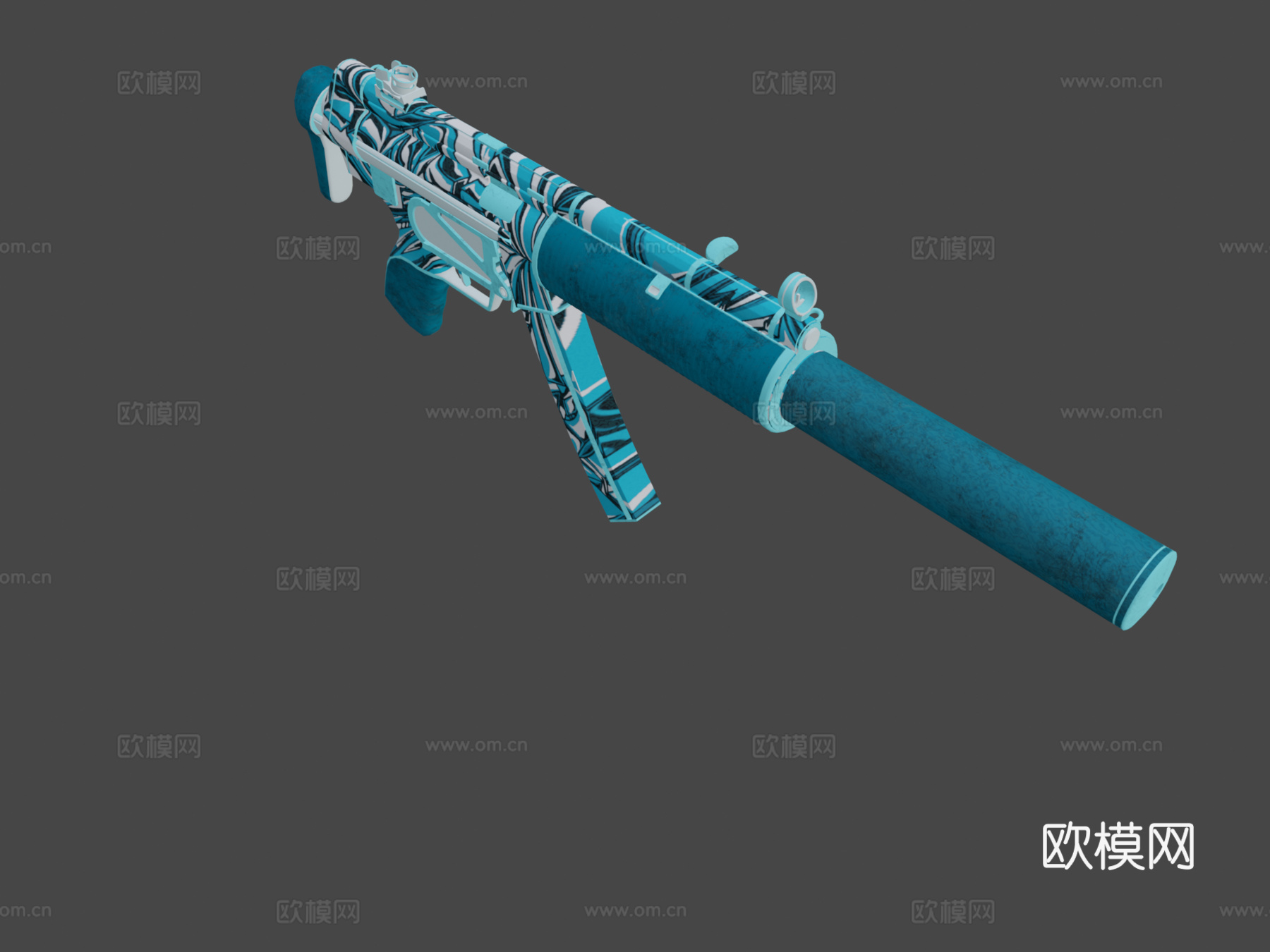 MP5SD-蓝色纯净版3d模型