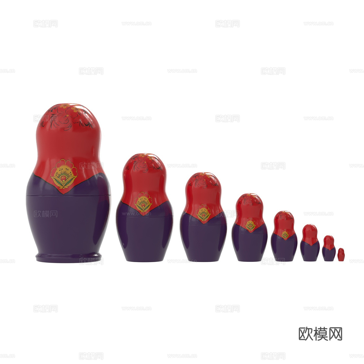 俄罗斯套娃3d模型