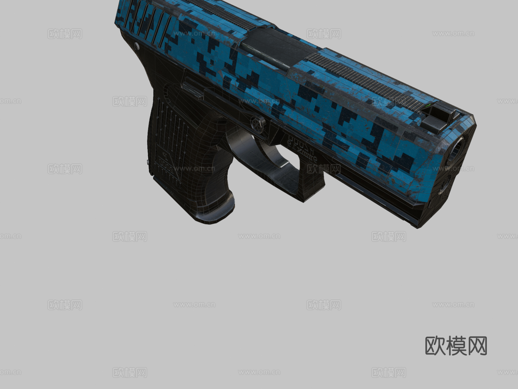 P2000-数码迷彩3d模型