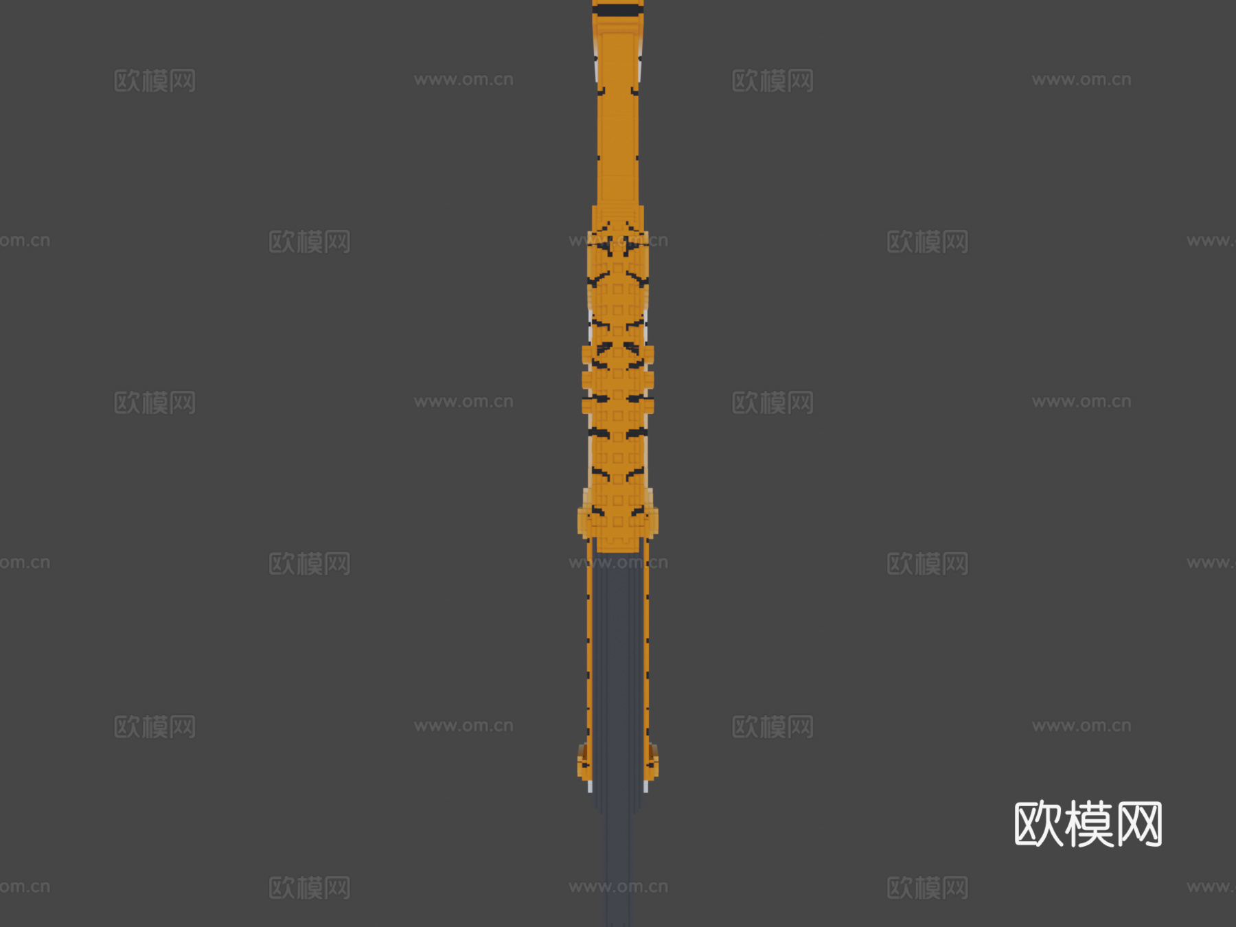 体素火焰喷射器-猛虎(立方64-128)3d模型