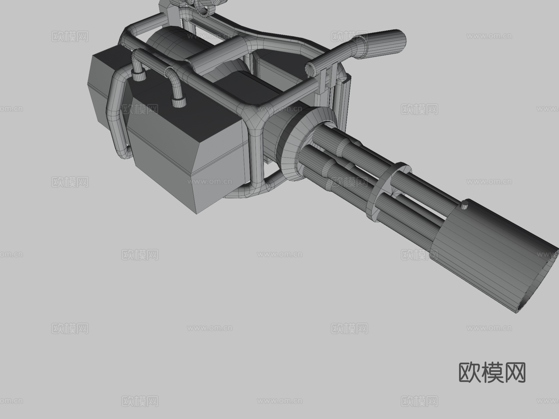 手持迷你炮3d模型