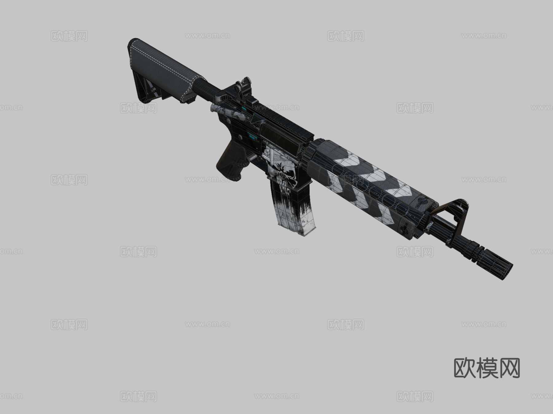 M4A4-屠杀模式3d模型