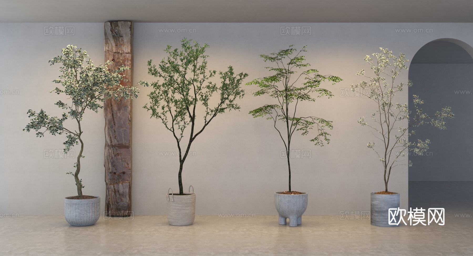 现在绿植盆栽3d模型