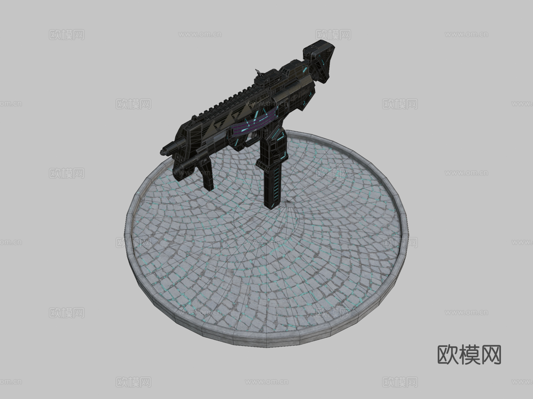 守望先锋-哨兵枪(黑影)3d模型