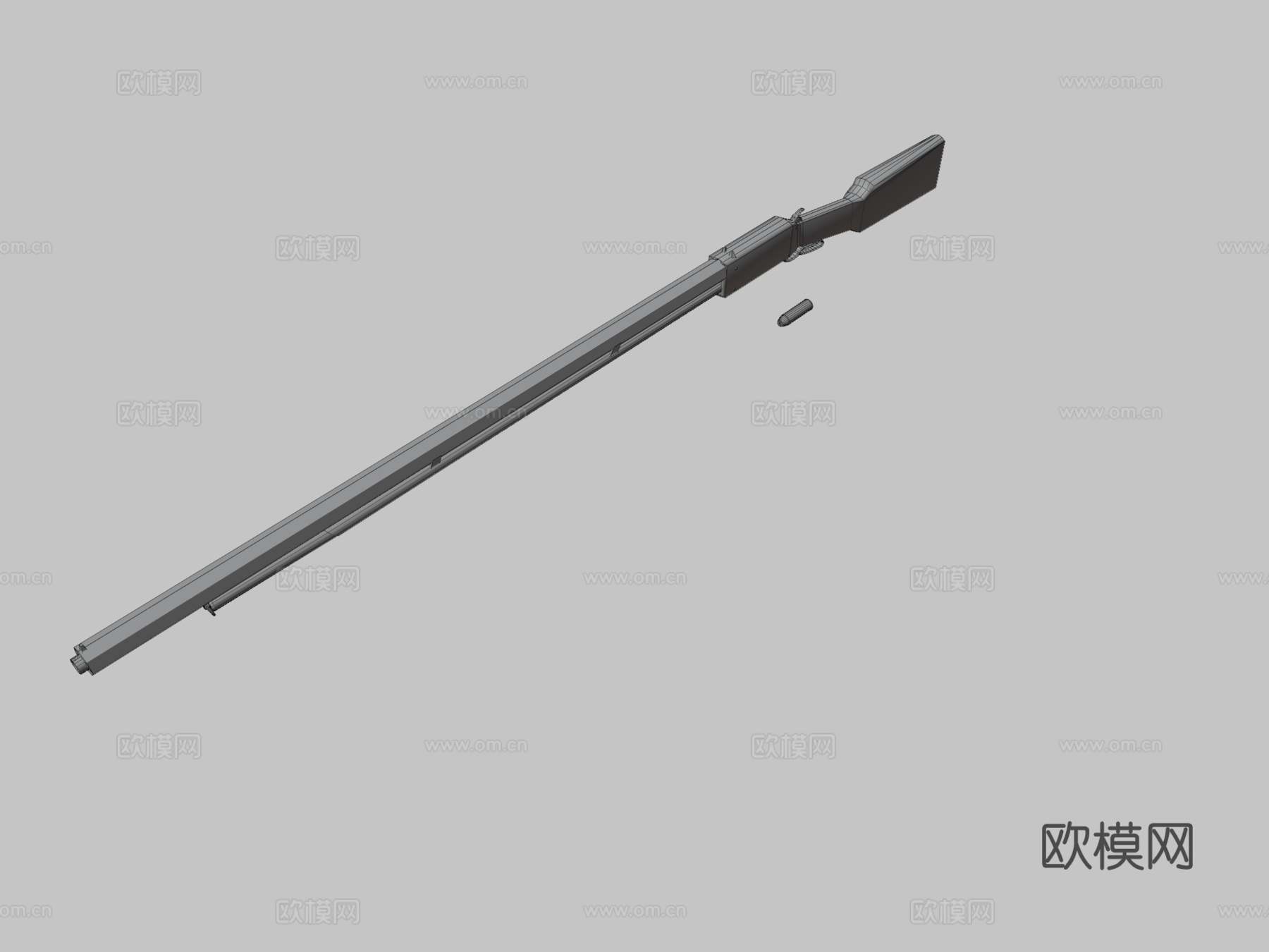杠杆式连发步枪3d模型
