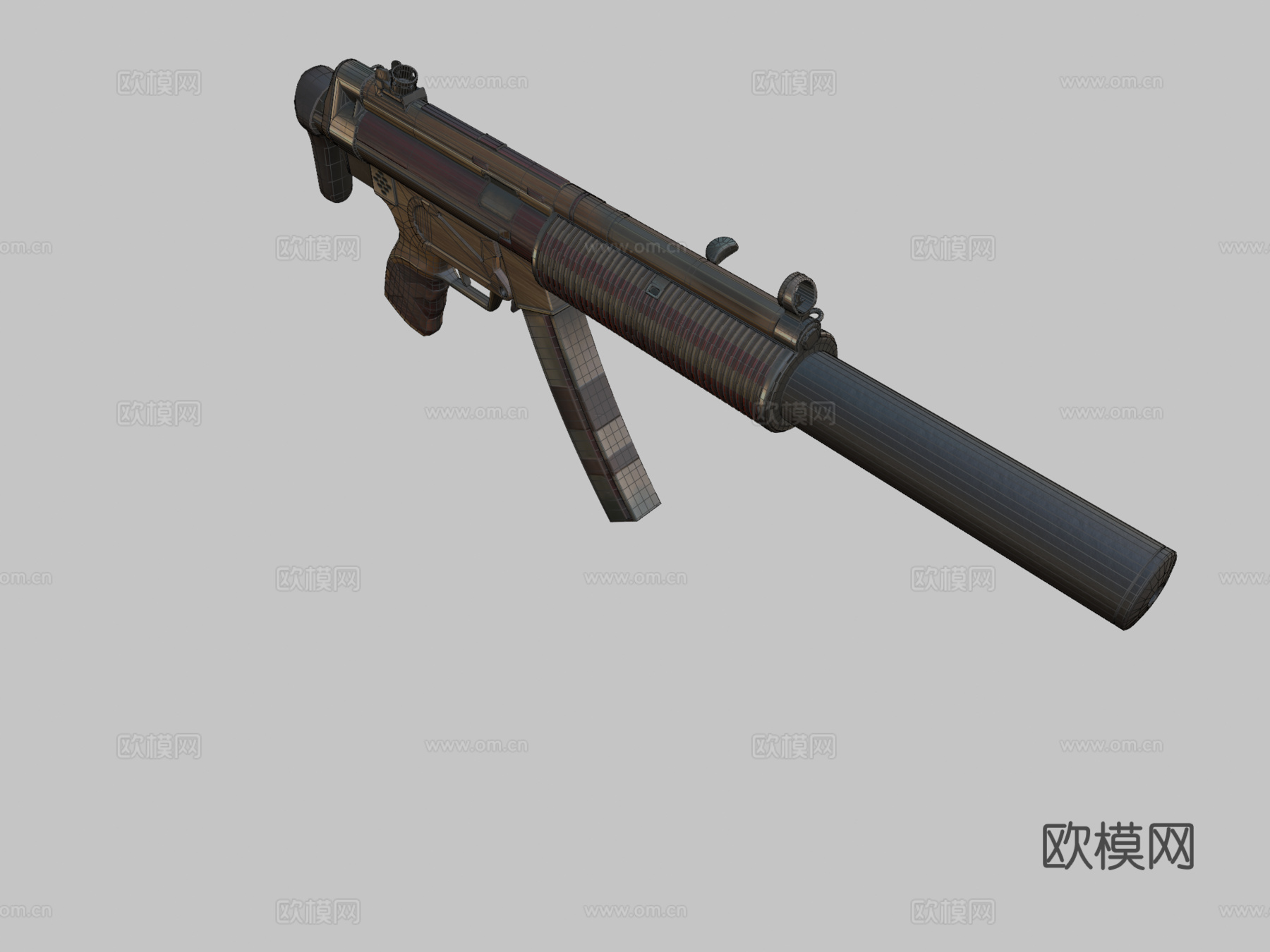MP5SD奖杯3d模型