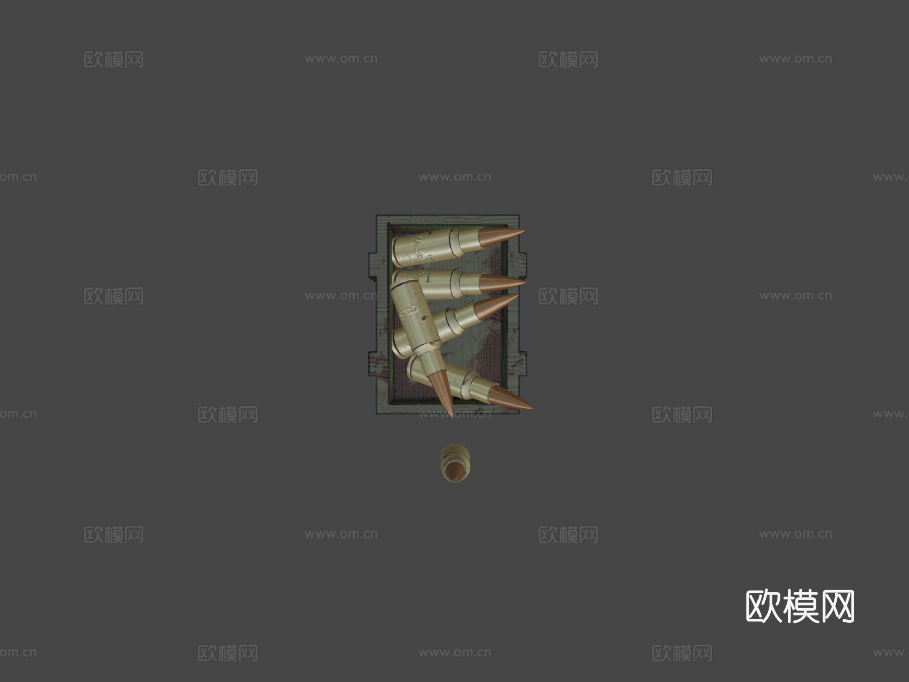 物品与道具-弹药箱(漫画风格)3d模型