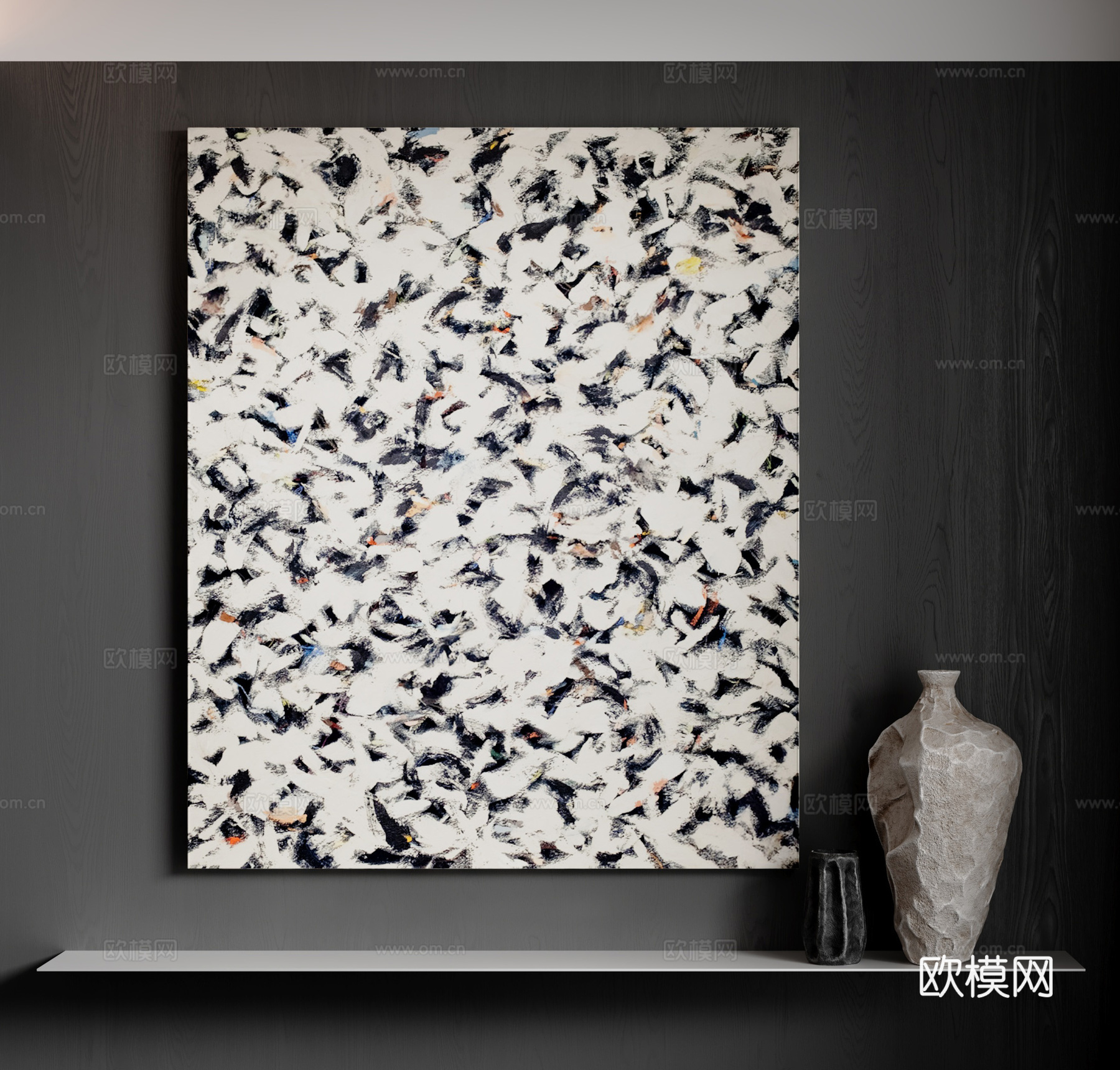 意式轻奢挂画3d模型