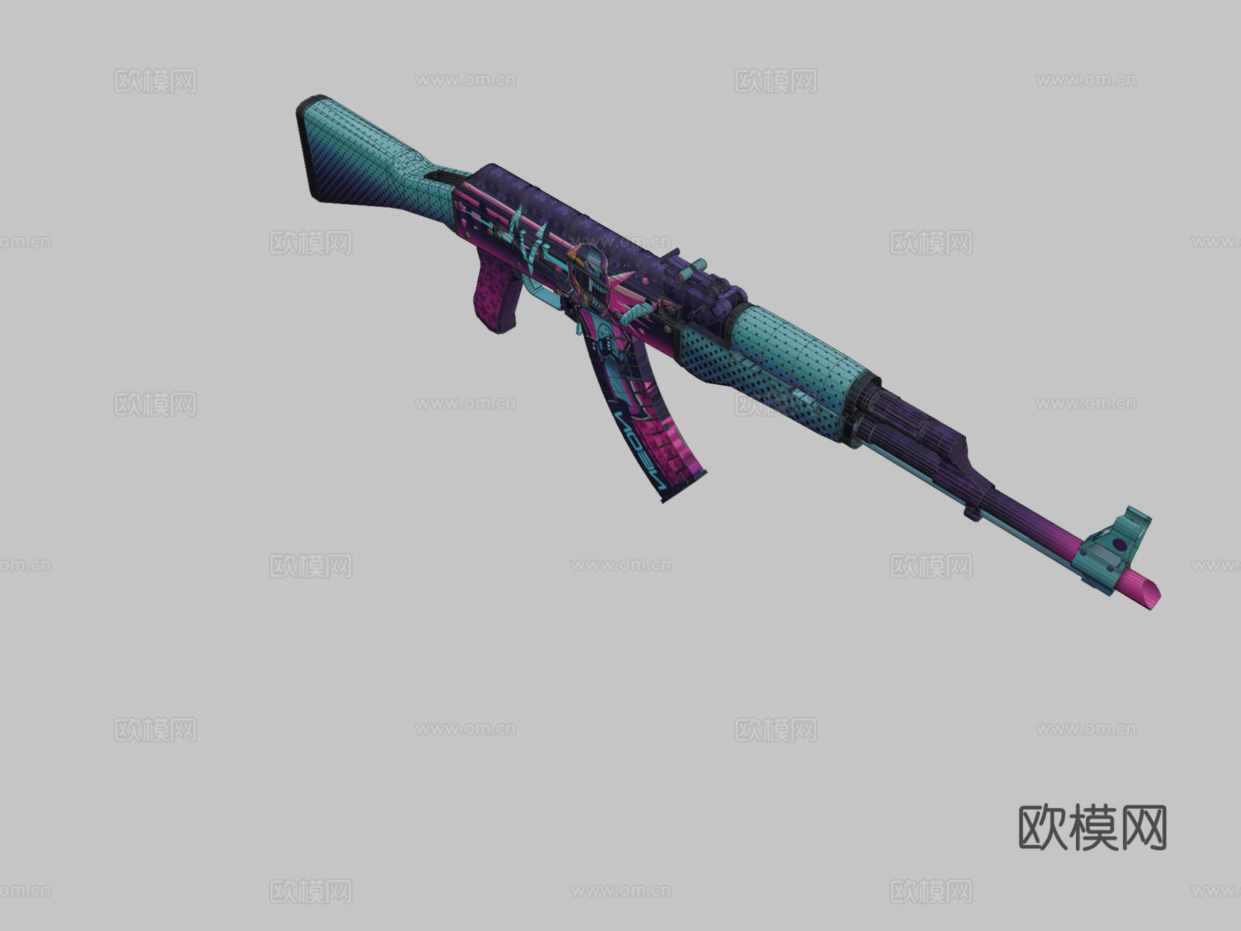 AK47-霓虹骑手3d模型
