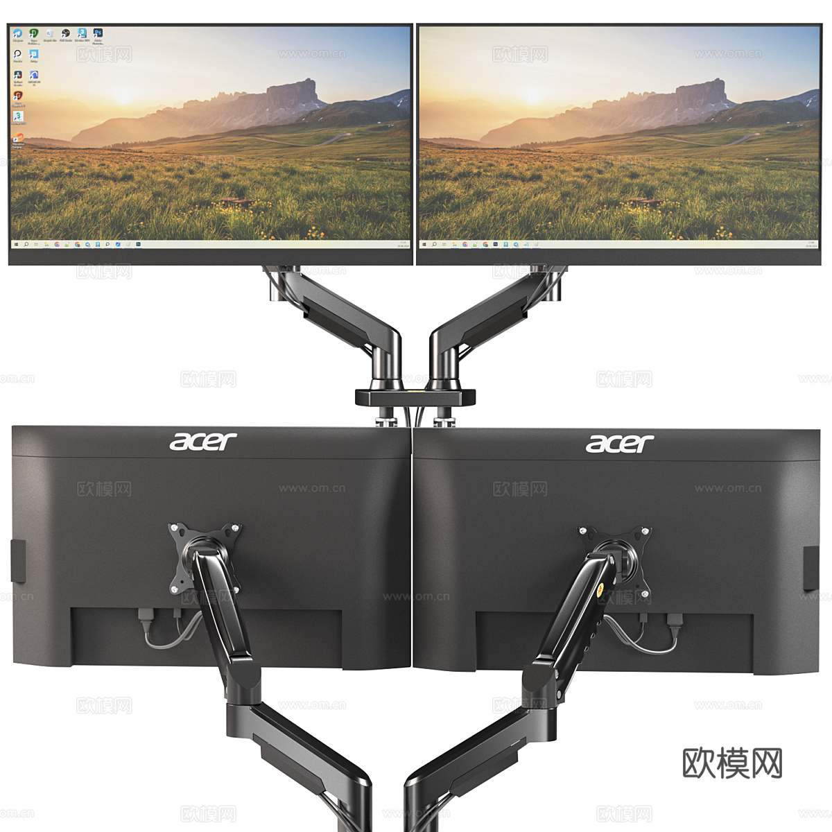现代支架显示器3d模型