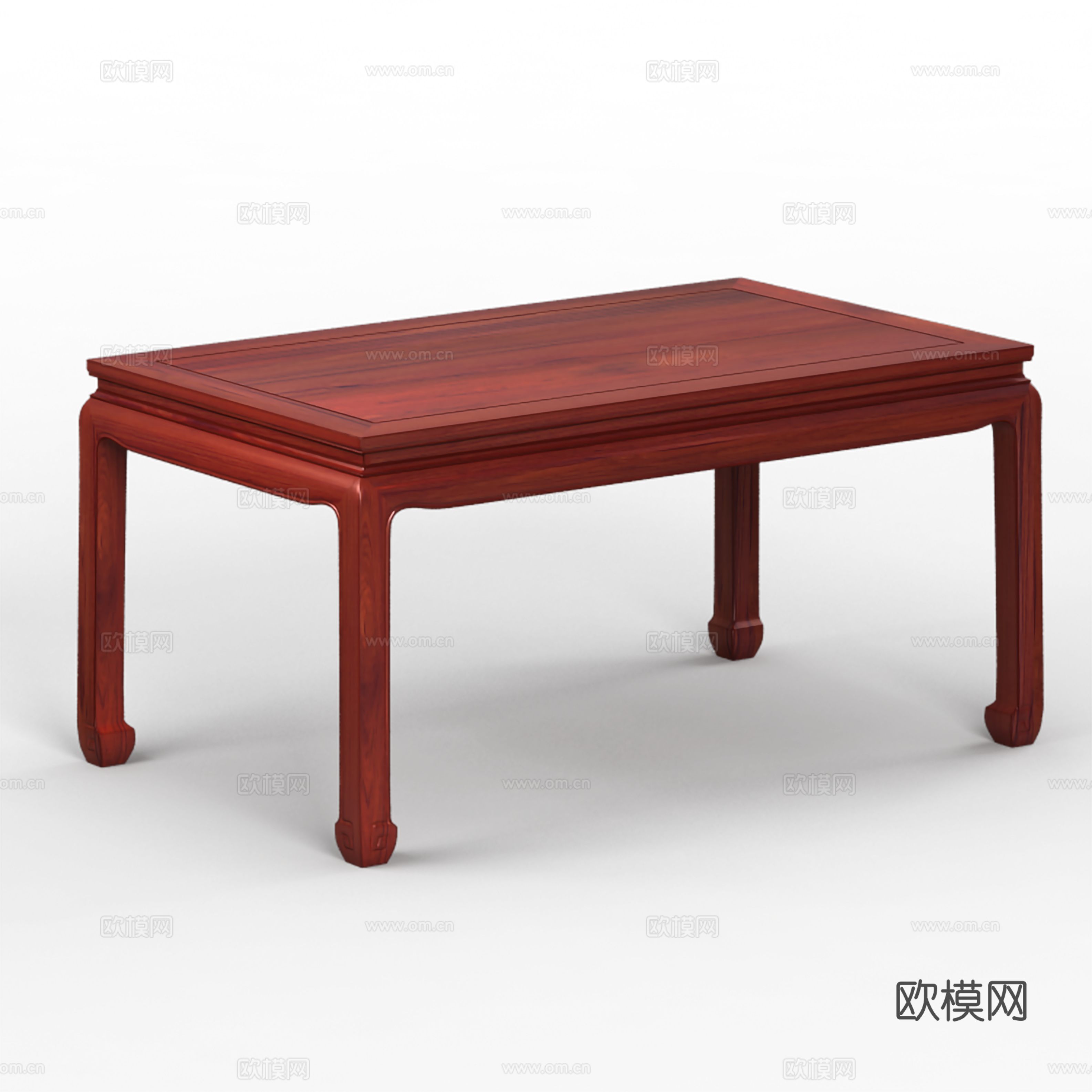 新中式餐桌 实木红木3d模型
