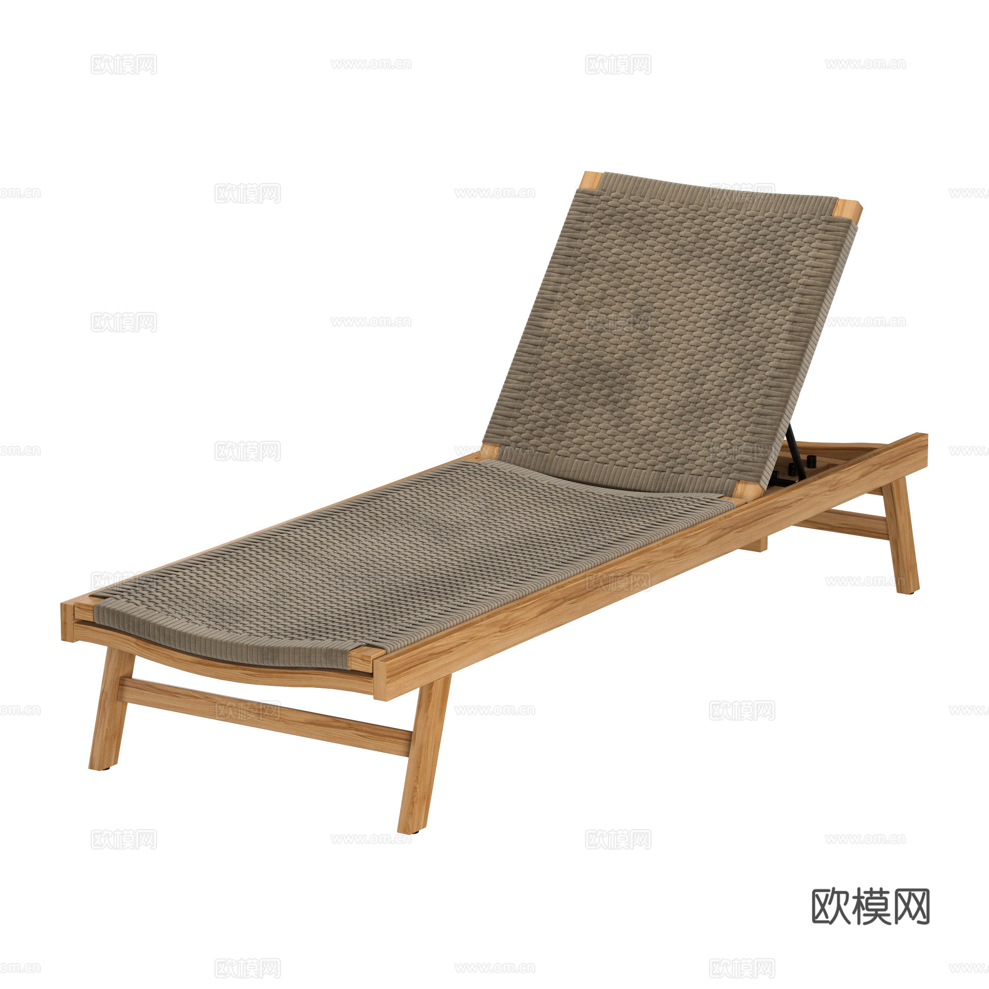 新中式藤编躺椅3d模型
