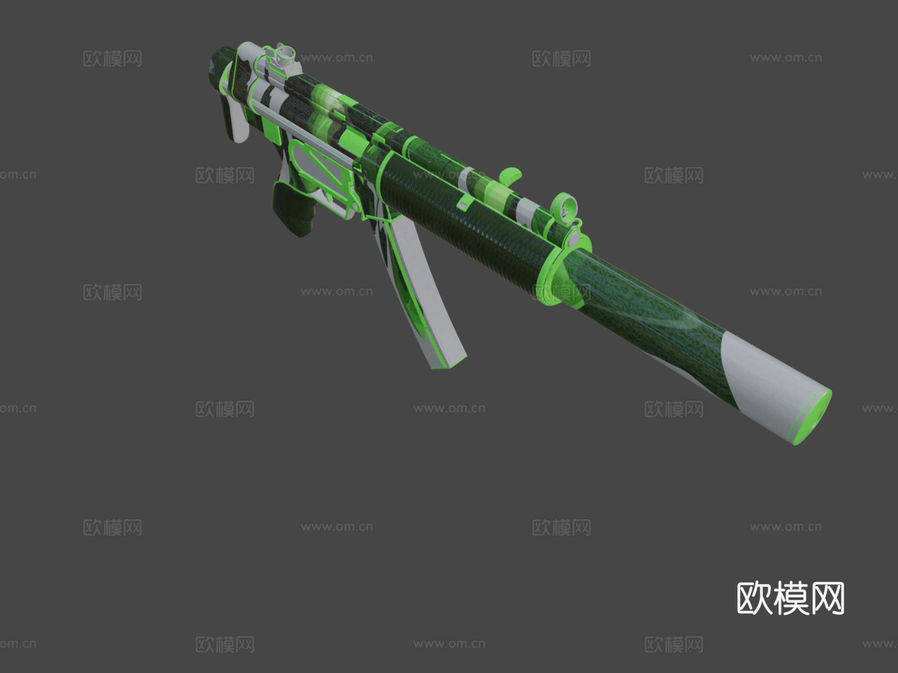 MP5SD-绿色谎言3d模型