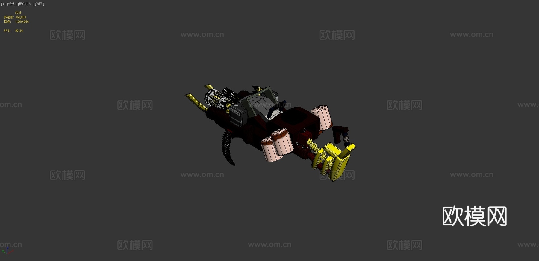 古埃及风格迷你机枪3d模型