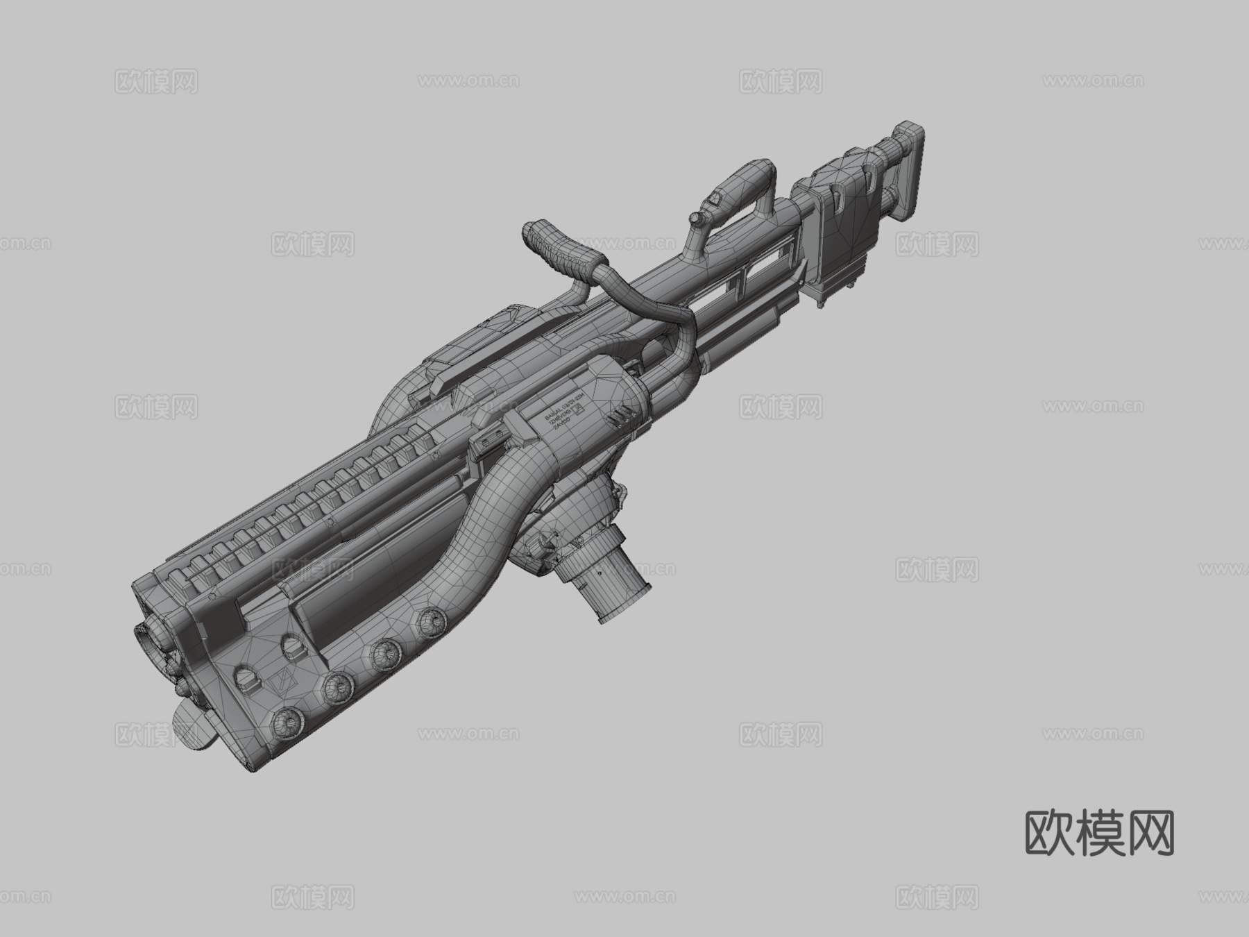 贝加尔等离子枪3d模型