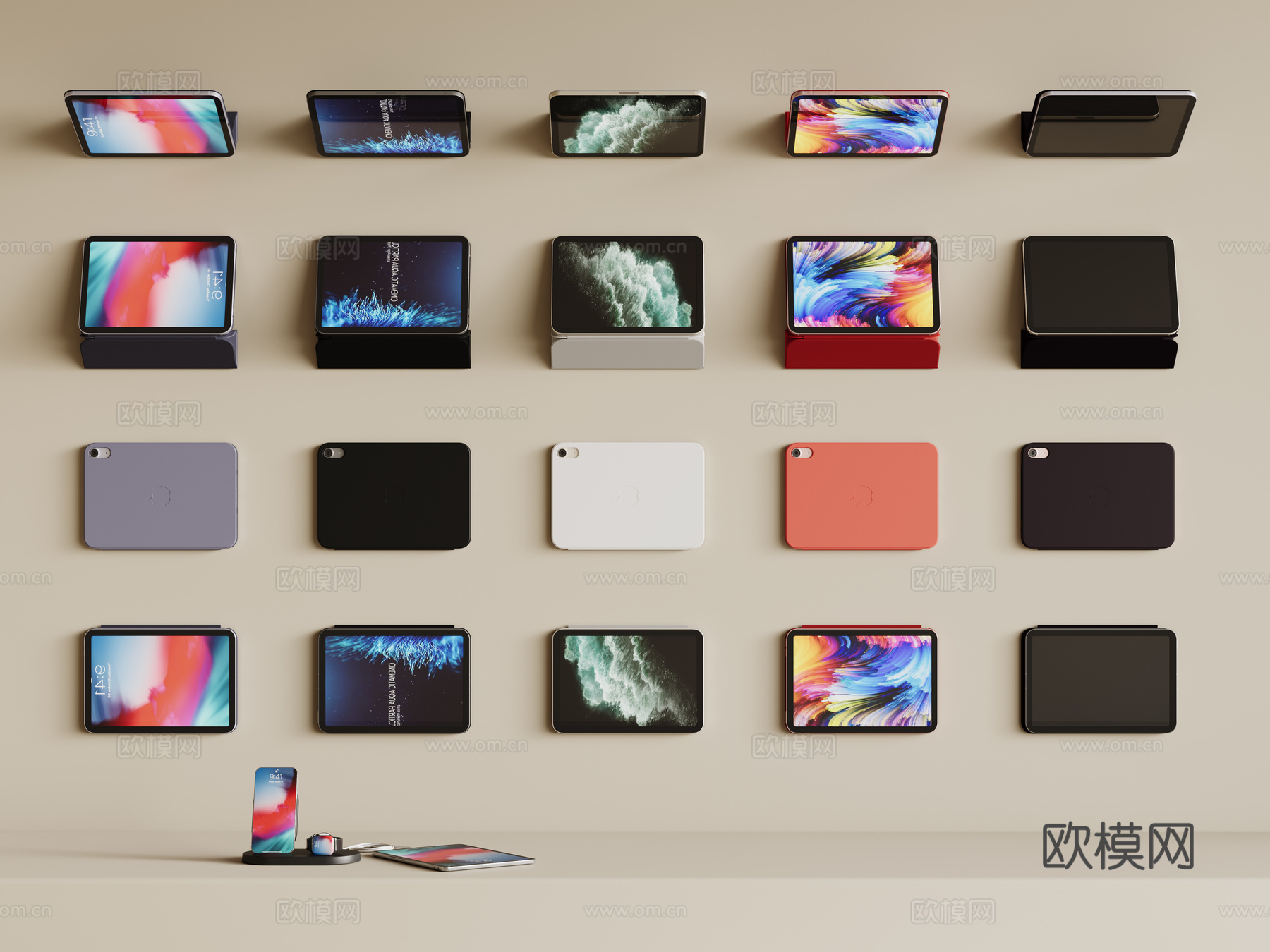 现代手机 手机数码 平板电脑3d模型
