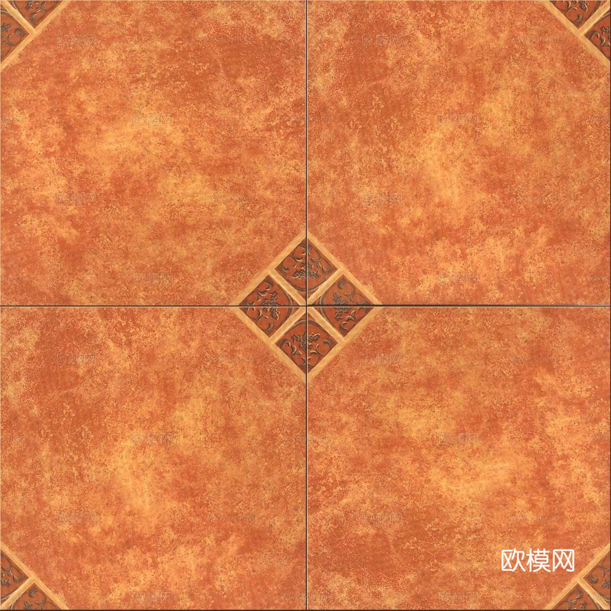 仿古砖 小砖块拼花