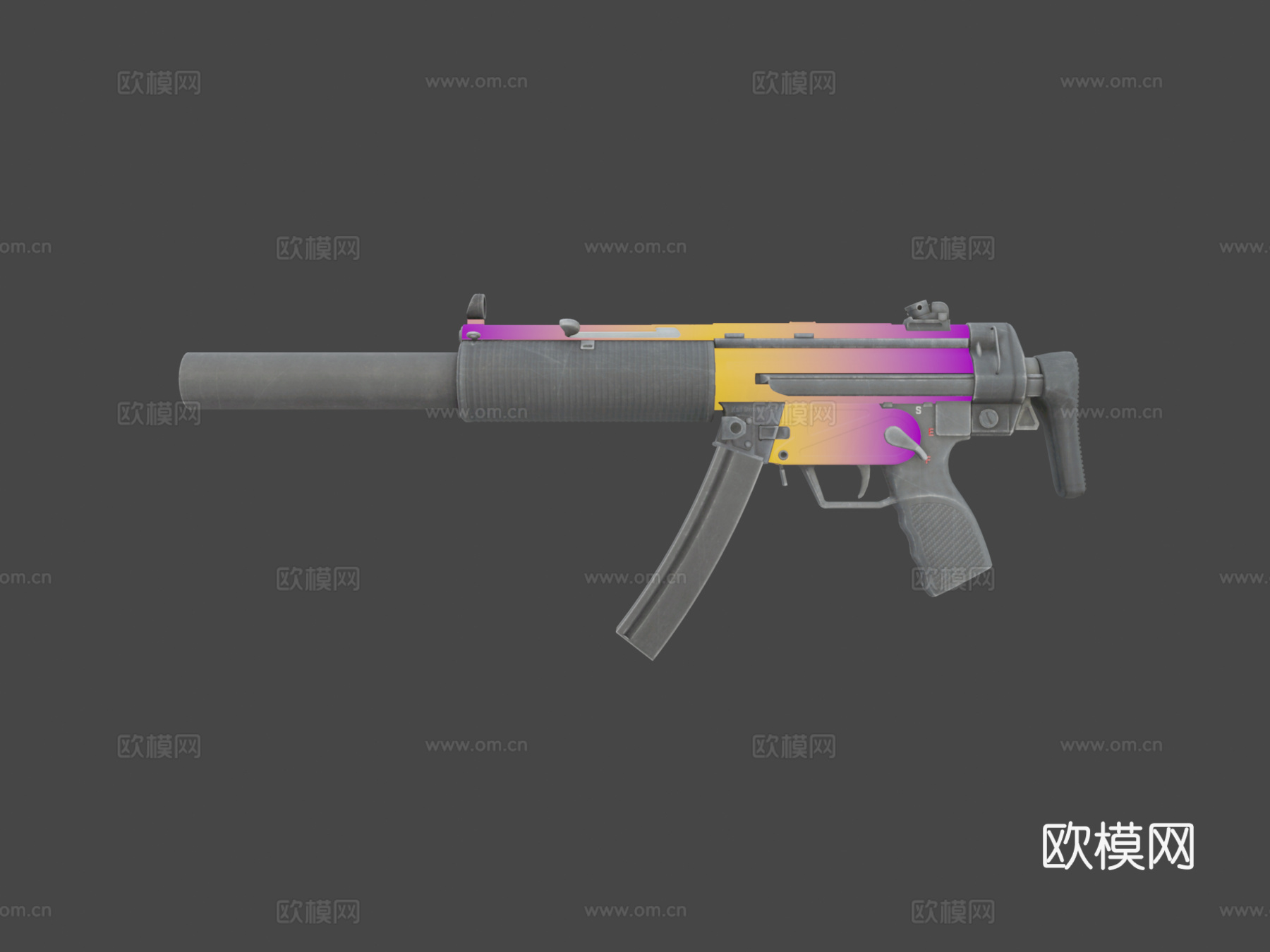 MP5SD-多色版3d模型