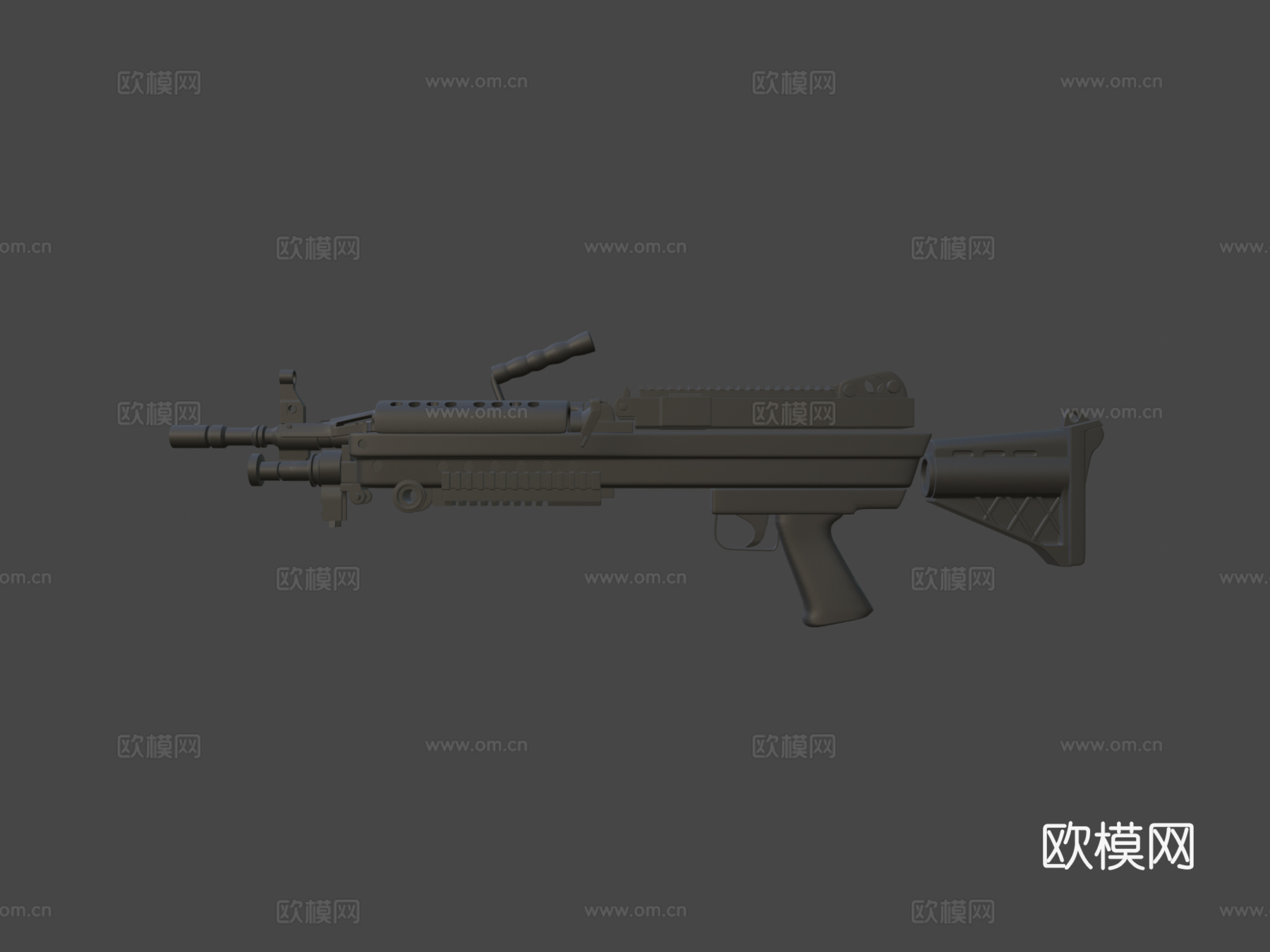 M249轻机枪-轻型机枪3d模型
