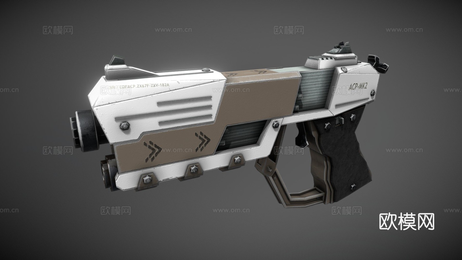 科幻战斗手枪MK23d模型
