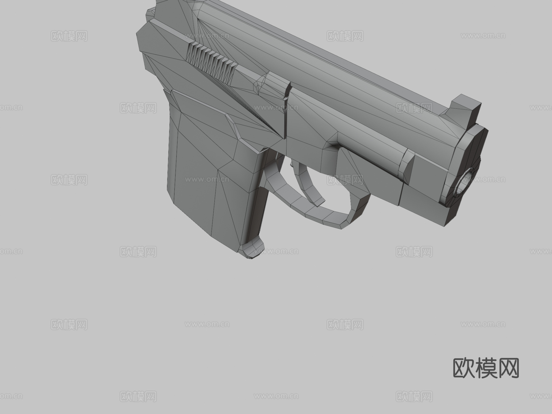 俄罗斯特种消音手枪PSS3d模型