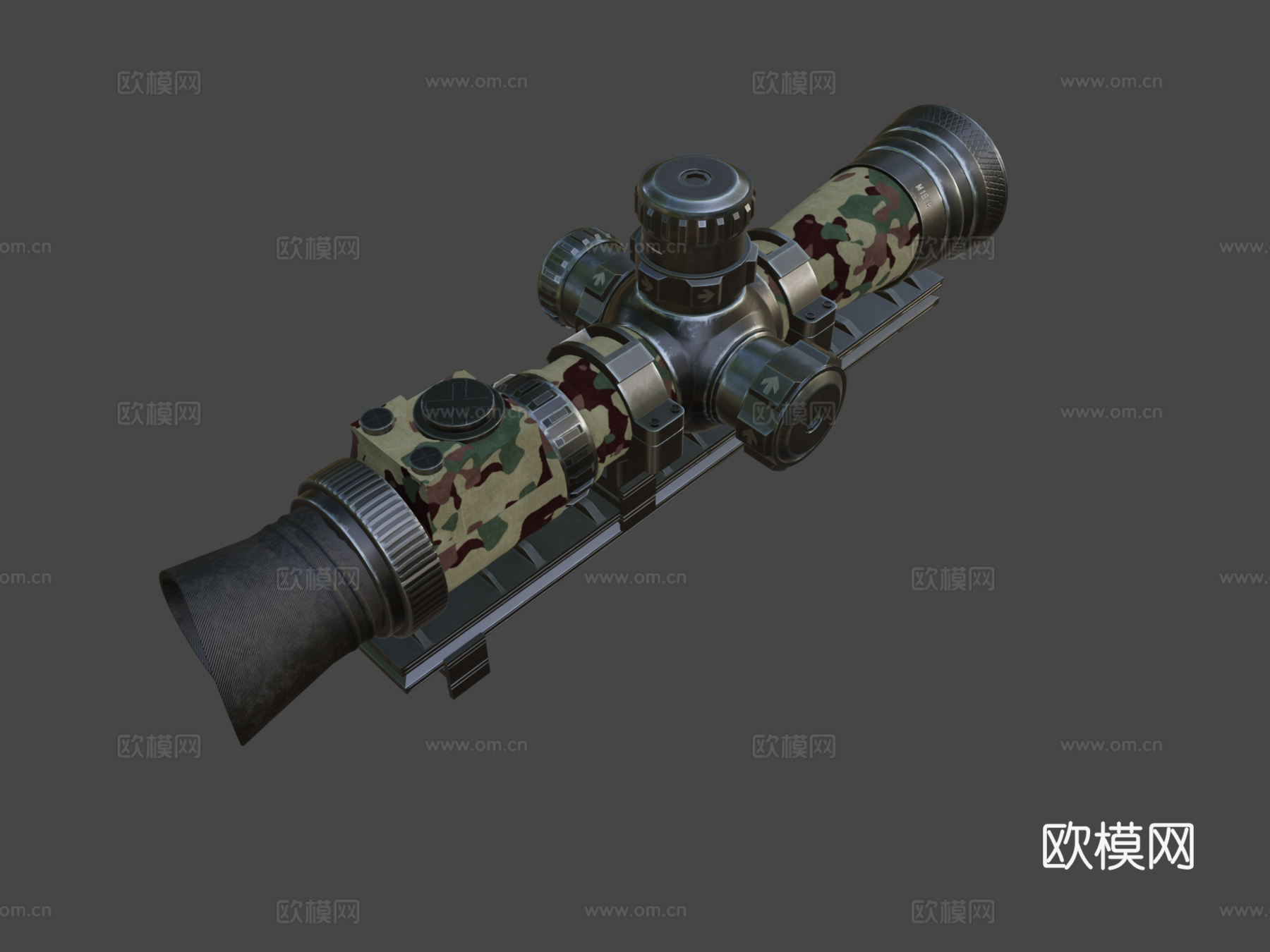 PUBG八倍镜3d模型