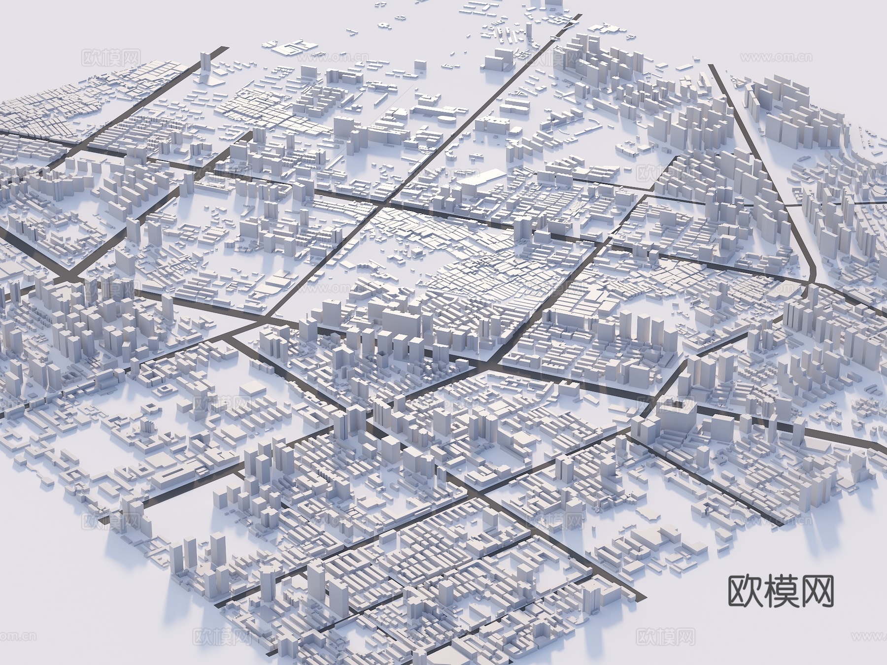 鸟瞰建筑 规划体块建筑 现代简模规划 城市建筑 体块素材鸟瞰su模型